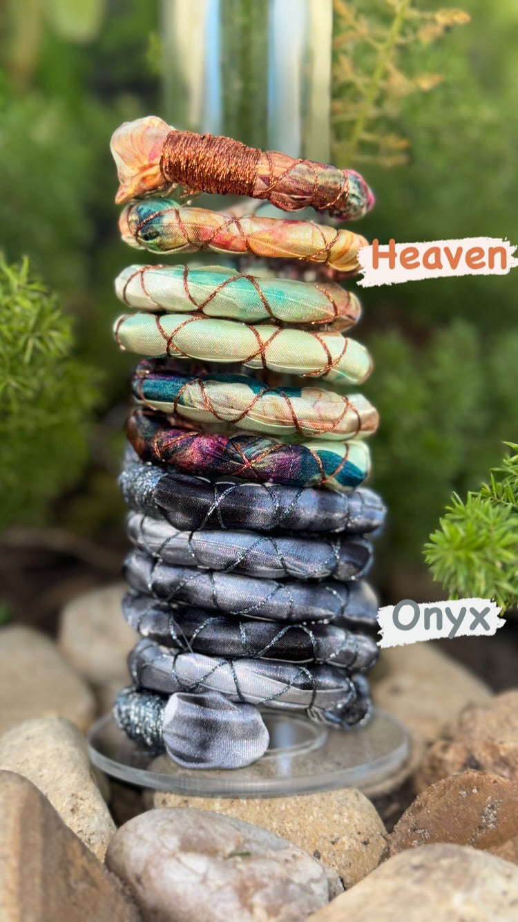 Heaven or Onyx Satin Spiral Tie