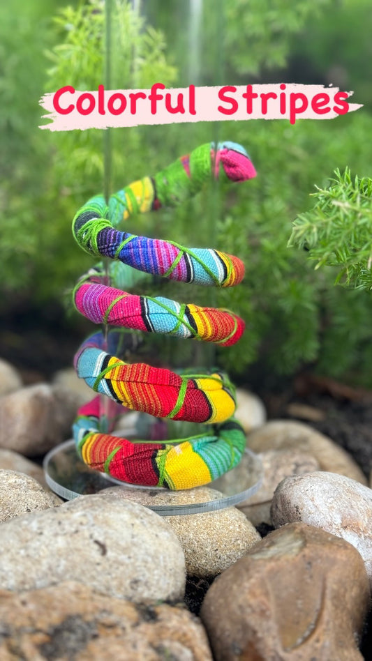 Colorful Stripes Spiral Tie